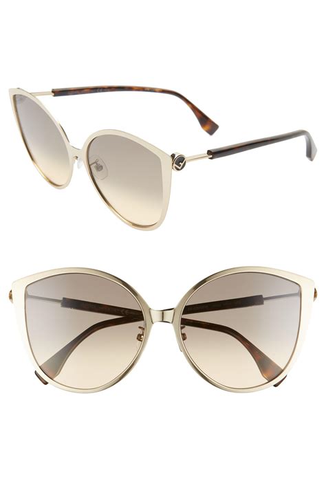 60mm special fit cat eye sunglasses fendi|fendi cat eye sunglasses white.